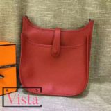 Hermes Red Evelyne GM Shoulder Bag