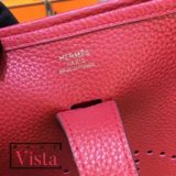 Hermes Red Evelyne GM Shoulder Bag