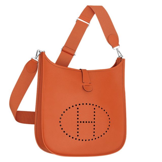 Hermes Orange Evelyne GM Shoulder Bag