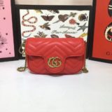 Gucci GG Marmont Matelasse Mini Red Bag