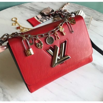 Louis Vuitton Love Lock Charms Twist MM in Epi Leather M52894 Red 2019 (LVSJ-9021420 )