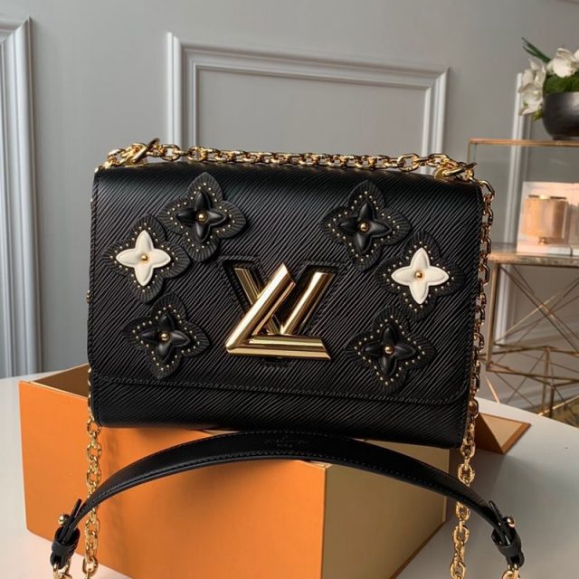 Louis Vuitton Flower Twist MM in Epi Leather M53762 Black 2019 (KD-9042612 )