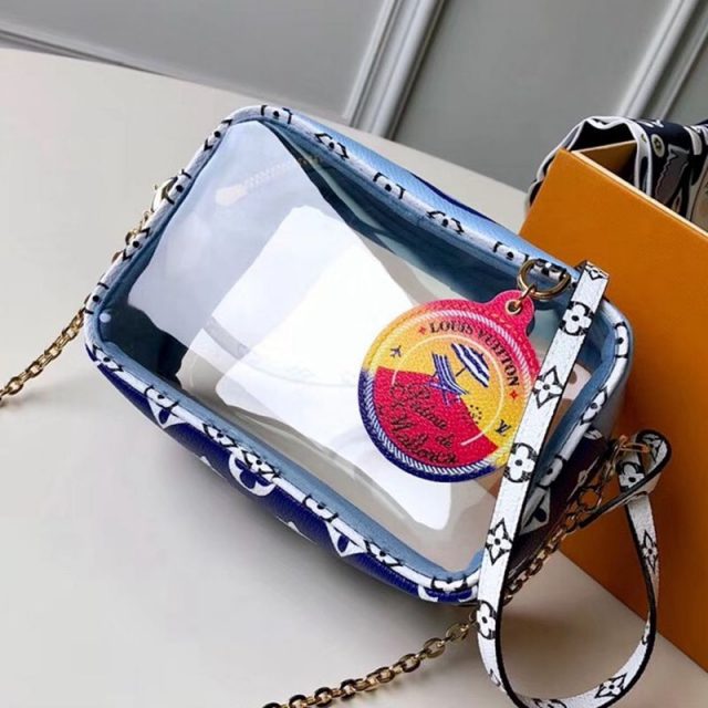 Louis Vuitton Beach Pouch in Monogram Canvas and PVC M67611 Blue 2019 (KD-9043042 )