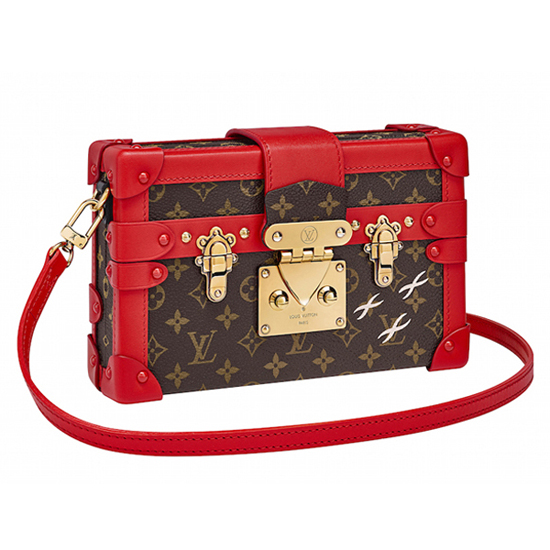 Louis Vuitton M40274 Petite Malle Crossbody Bag Monogram Canvas