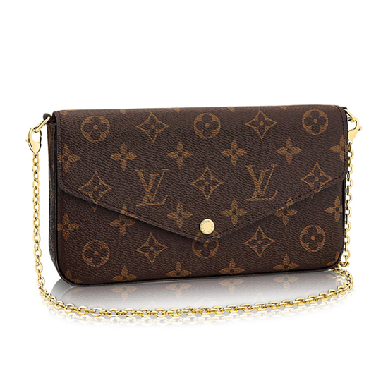 Louis Vuitton M61276 Pochette Felicie Chain Wallet Monogram Canvas