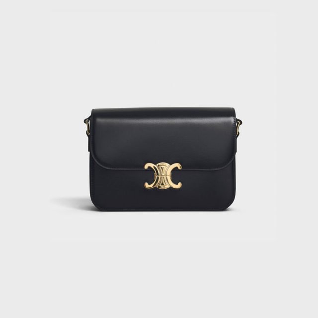 CELINE MEDIUM TRIOMPHE BAG IN SHINY CALFSKIN