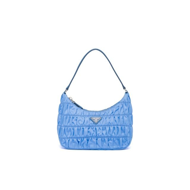 PRADA Nylon and Saffiano leather mini bag Blue