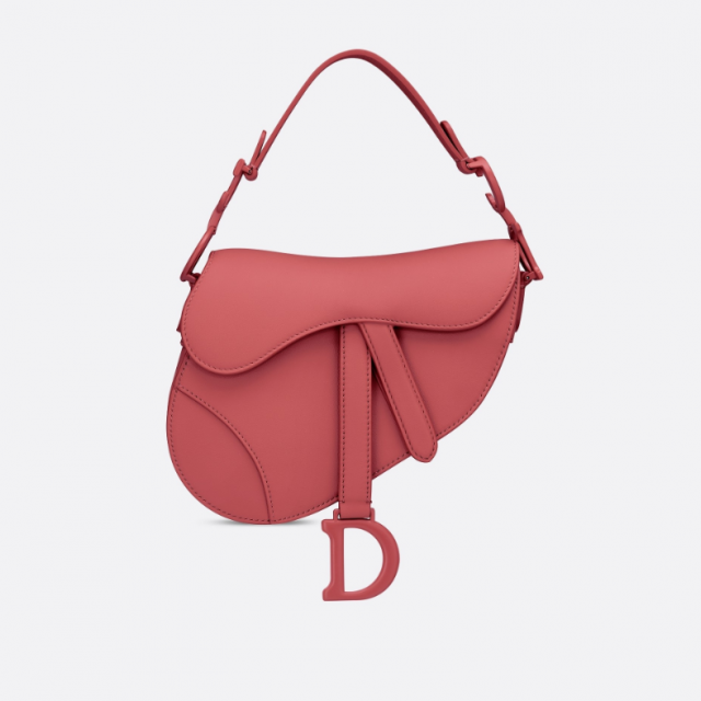 DIOR MINI SADDLE ULTRA MATTE CALFSKIN BAG DUSTY PINK